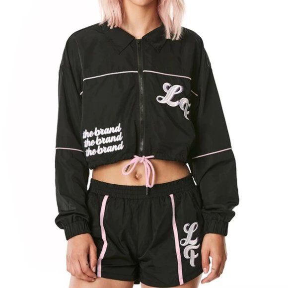 LF Jackets & Blazers - LF Brand WHITE Zip Windbreaker